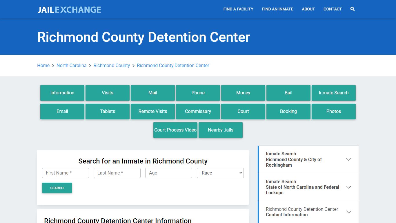 Richmond County Detention Center - Jail Exchange